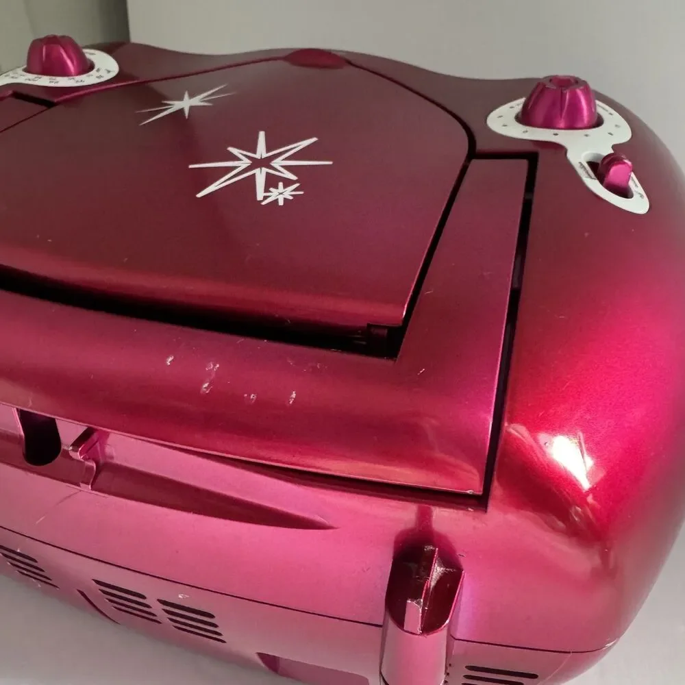Nextplay Hot Pink Glitz & Glitter AM/FM Cd BOOMBOX NP400GB Works & Sounds Great - Picture 15 of 16